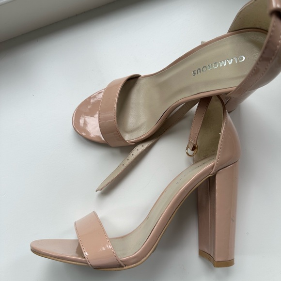 Nude patent evening strappy sandal - Picture 3 of 4
